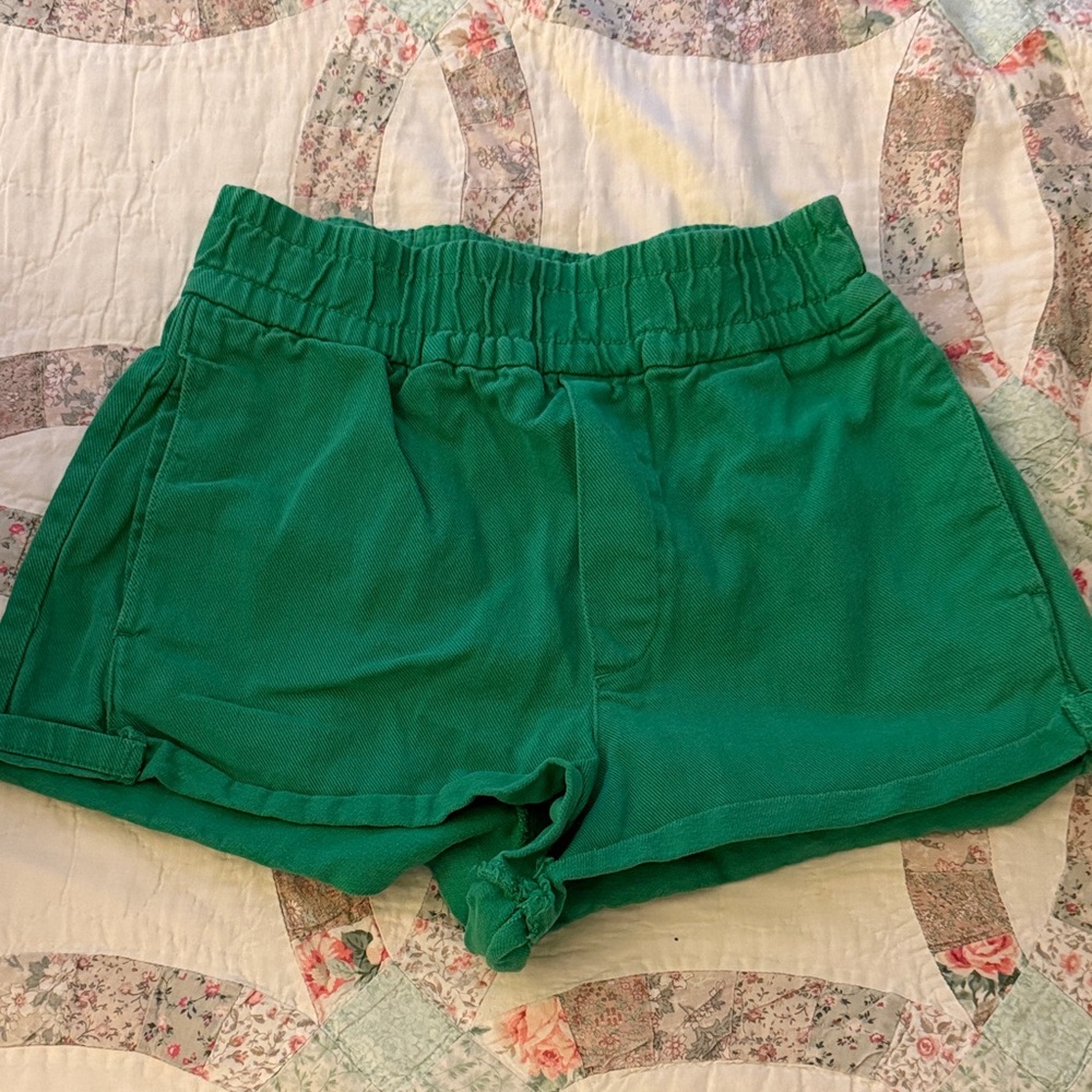 Zara Green Jean Shorts